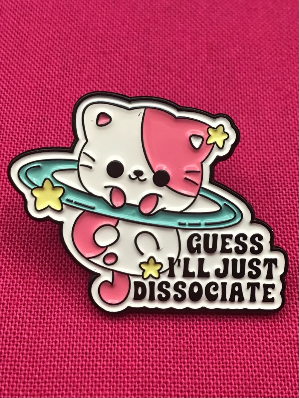 Dissociate Cat Enamel Pin
